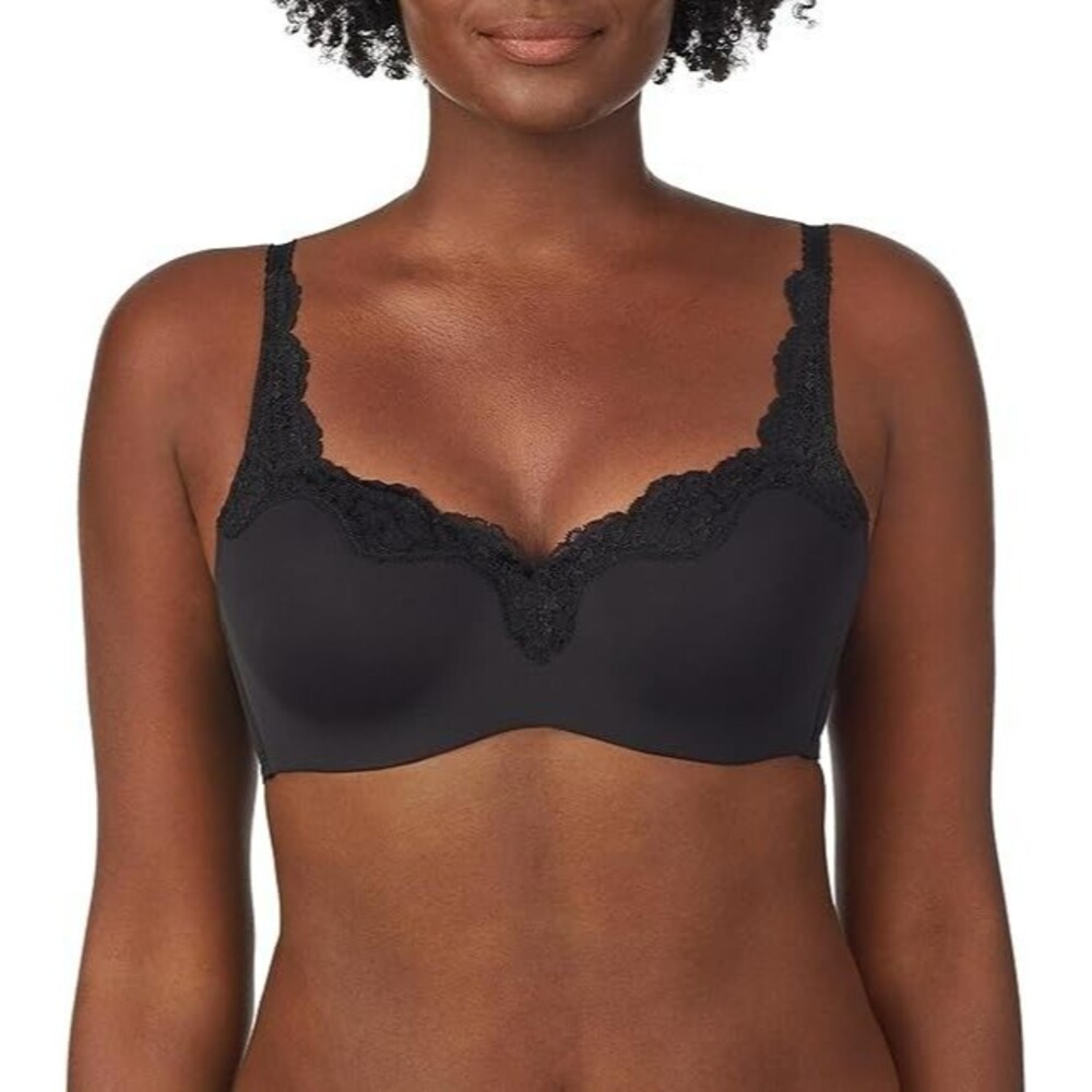 Le Mystere Women's T-Shirt Bra Size 32H Black Lace Tisha Full Fit Adjustable